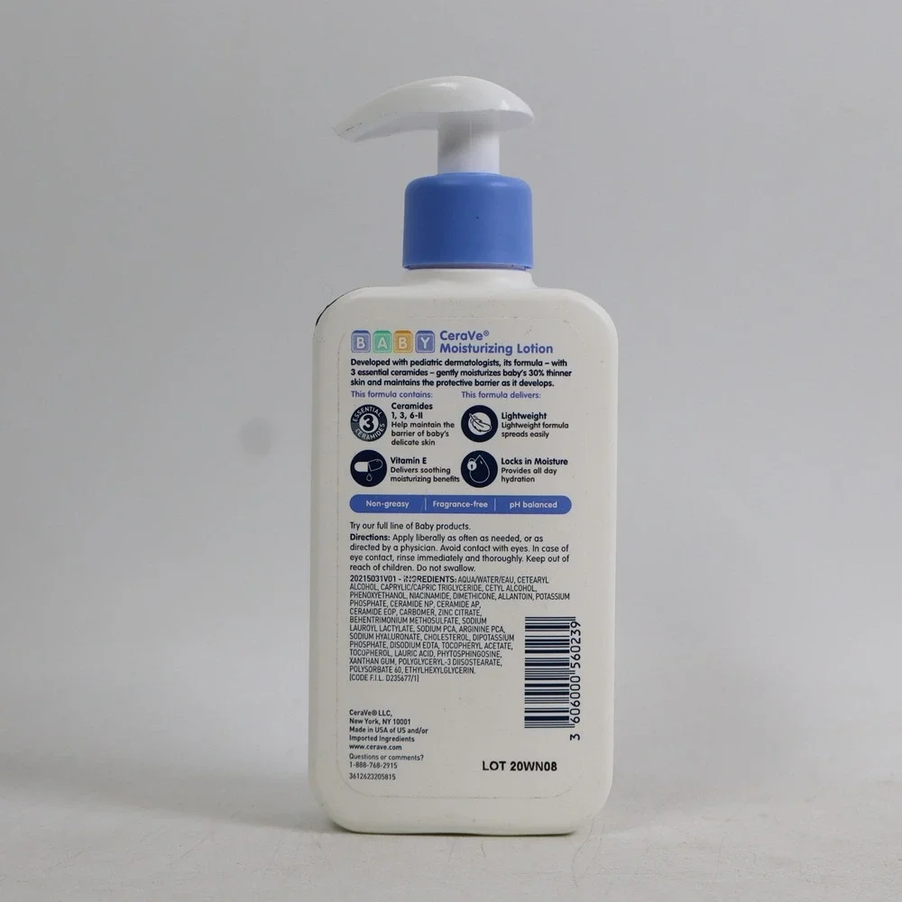 3 PACK CeraVe Baby Body Gentle Moisturizing Body Lotion Fragrance-Free - 8 oz EA